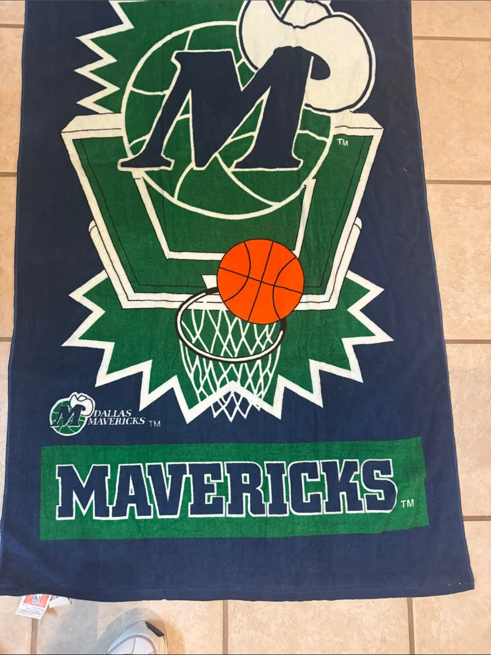 NBA Dallas Mavericks Navy, Green and Orange Team Beach Towel